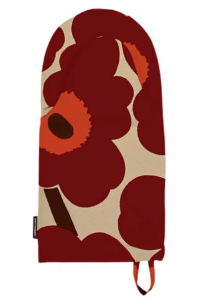 Marimekko Pieni Unikko Oven Mitten In Red