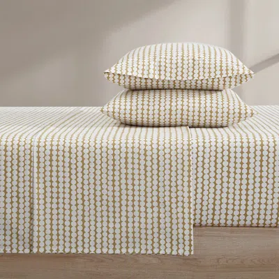 Marimekko Pikku Rasymatto Beige Cotton Sheet Set, Queen