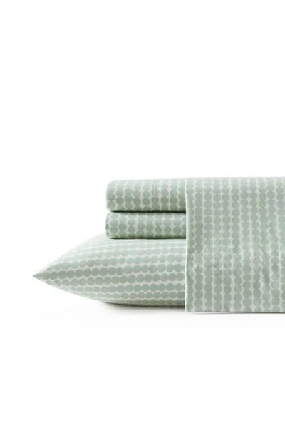 Marimekko Pikku Rasymatto Cotton Percale Sheet Set In Green