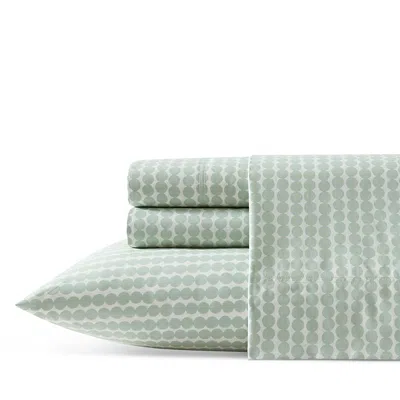 Marimekko Pikku Rasymatto Pastel Blue Cotton Percale Sheet Set, King In Green