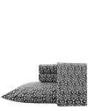Marimekko Pikkuinen Unikko 200 Thread Count Cotton Sheet Set In Black