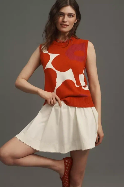 Marimekko Pioneeri Unikko Sleeveless Floral Sweater Vest In Multicolor