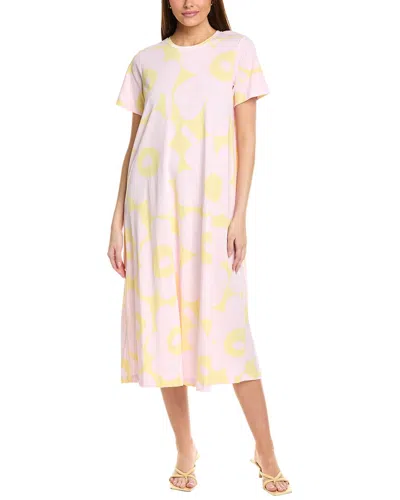 Marimekko Pisteinen Unikko Maxi Dress In Yellow