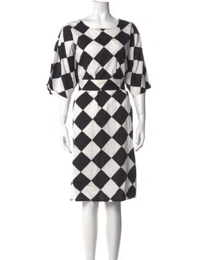Pre-owned Marimekko Plaid Print Knee-length Dress In Multicolor