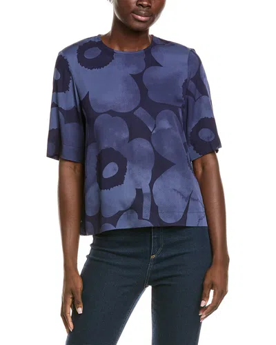 Marimekko Plantaasi Akvarelli Unikko Shirt In Blue