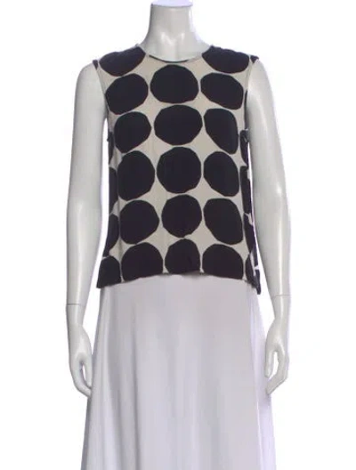 Pre-owned Marimekko Polka Dot Print Crew Neck Top In Multi
