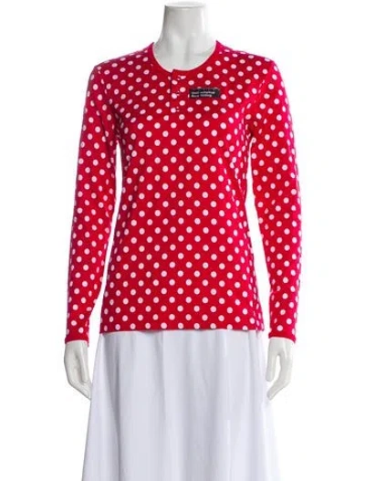 Pre-owned Marimekko Polka Dot Print Crew Neck Top W/ Tags In Pink