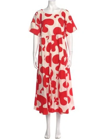 Pre-owned Marimekko Polka Dot Print Long Dress In Multi