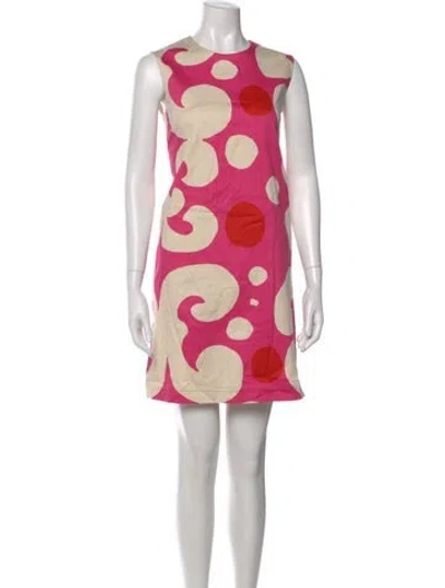 Pre-owned Marimekko Polka Dot Print Mini Dress W/ Tags In Pink