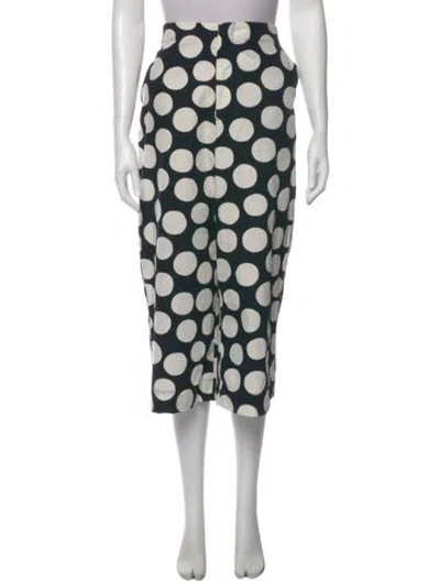 Pre-owned Marimekko Polka Dot Print Wide Leg Pants In Multi