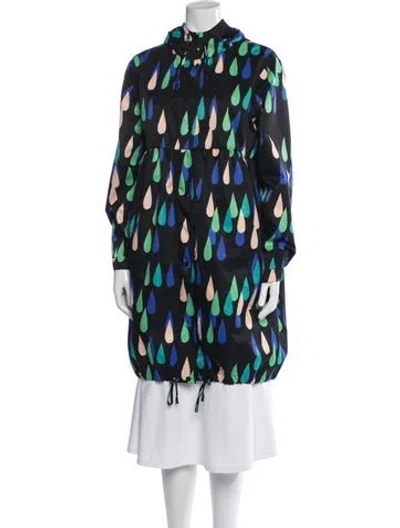 Pre-owned Marimekko Printed Coat In Blue