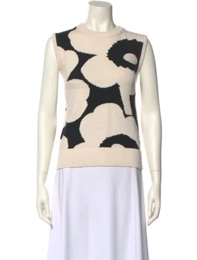 Pre-owned Marimekko Printed Crew Neck Sweater In Neutral