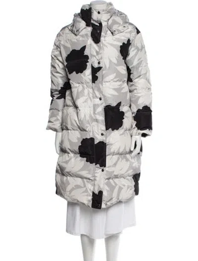 Pre-owned Marimekko Printed Down Jacket In White