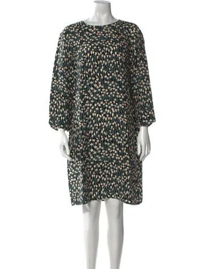 Pre-owned Marimekko Printed Knee-length Dress In Black
