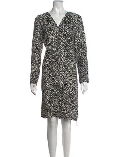 Pre-owned Marimekko Printed Knee-length Dress In Black