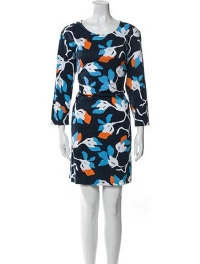 Pre-owned Marimekko Printed Knee-length Dress In Blue