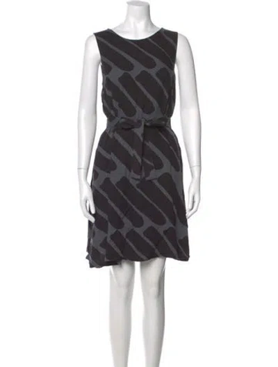 Pre-owned Marimekko Printed Knee-length Dress In Gray