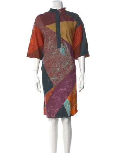 Pre-owned Marimekko Printed Knee-length Dress In Multi