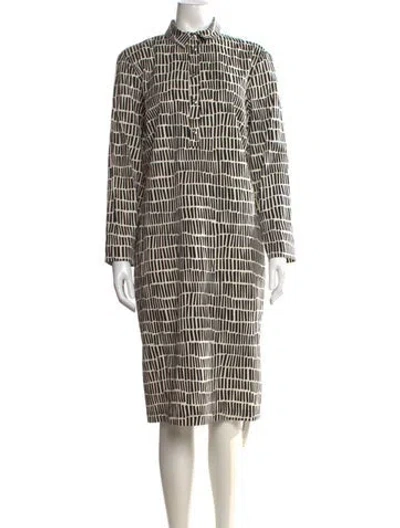 Pre-owned Marimekko Printed Knee-length Dress In Neutral
