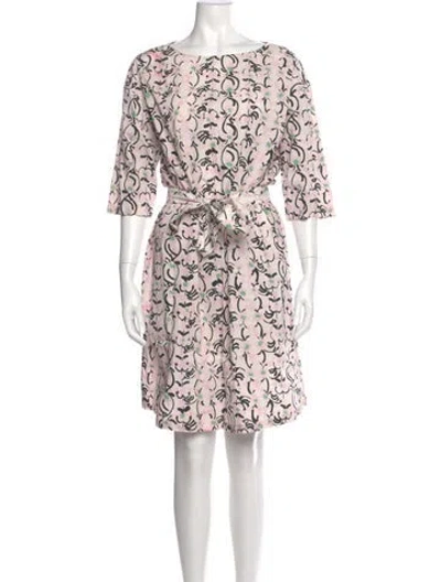Pre-owned Marimekko Printed Knee-length Dress In Pink