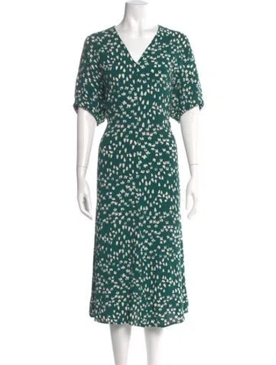 Pre-owned Marimekko Printed Long Dress In Green