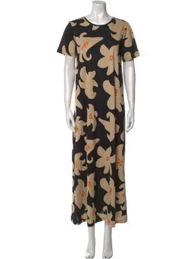 Pre-owned Marimekko Printed Long Dress In Neutral