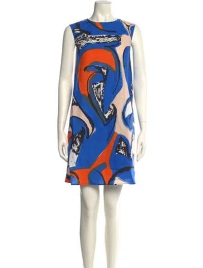 Pre-owned Marimekko Printed Long Dress In Yellow