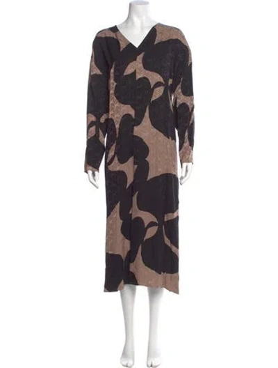 Pre-owned Marimekko Printed Midi Length Dress In Multi