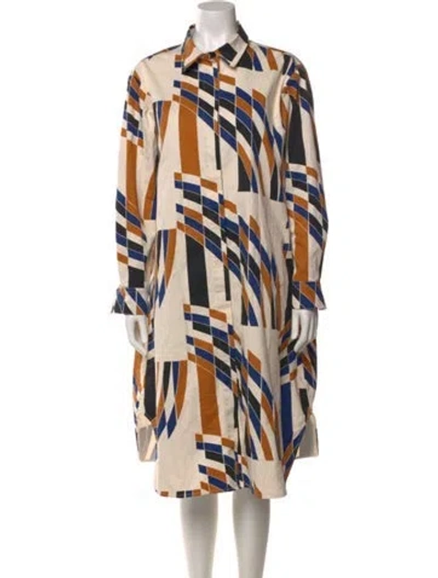 Pre-owned Marimekko Printed Midi Length Dress In Neutral