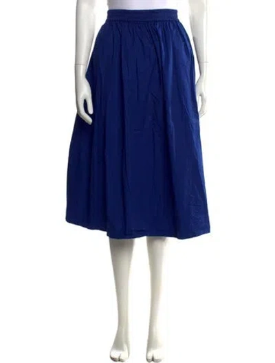 Pre-owned Marimekko Printed Midi Length Skirt In Blue