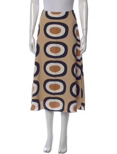 Pre-owned Marimekko Printed Midi Length Skirt In Neutral