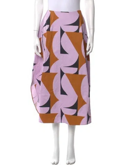 Pre-owned Marimekko Printed Midi Length Skirt In Purple