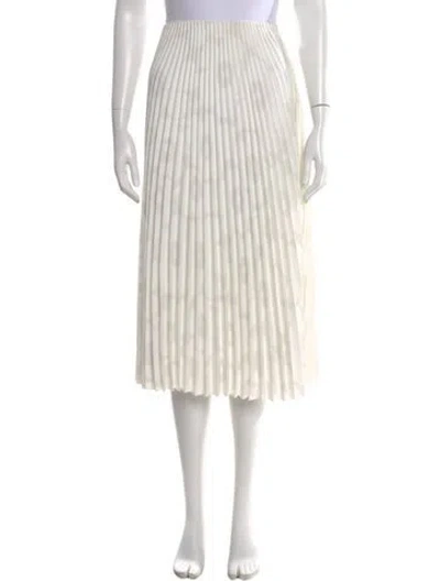 Pre-owned Marimekko Printed Midi Length Skirt In White