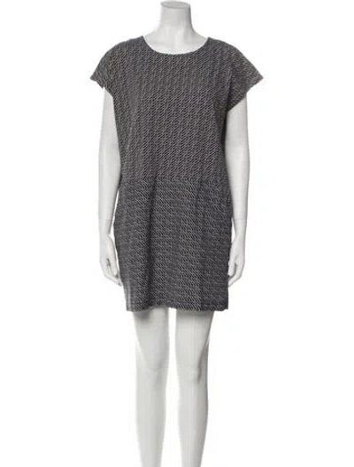 Pre-owned Marimekko Printed Mini Dress In Black