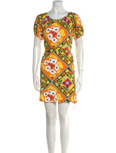 Pre-owned Marimekko Printed Mini Dress In Multi