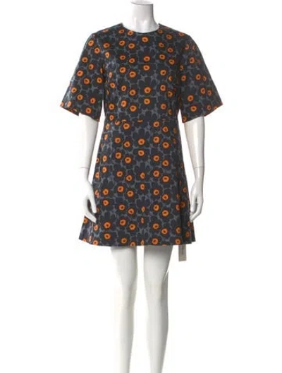 Pre-owned Marimekko Printed Mini Dress In Multi