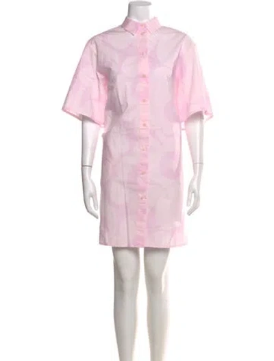 Pre-owned Marimekko Printed Mini Dress In Pink