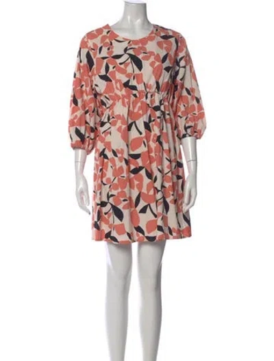 Pre-owned Marimekko Printed Mini Dress W/ Tags In Pink