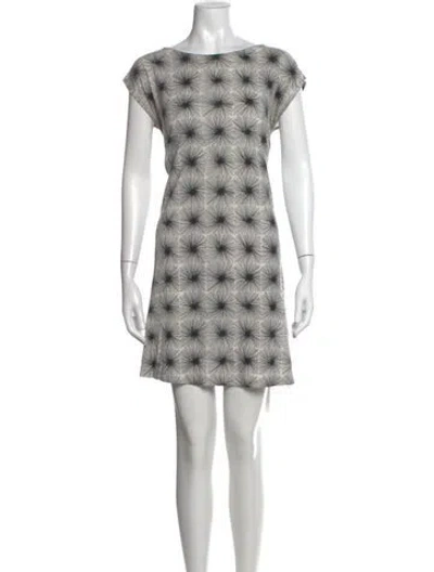 Pre-owned Marimekko Printed Mini Dress In White
