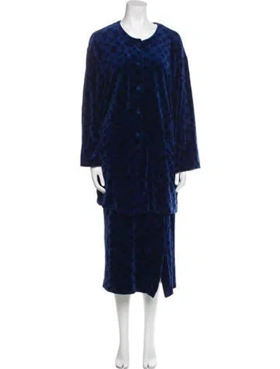 Pre-owned Marimekko Printed Pant Set In Blue