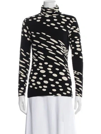 Pre-owned Marimekko Printed Turtleneck Top In Blue