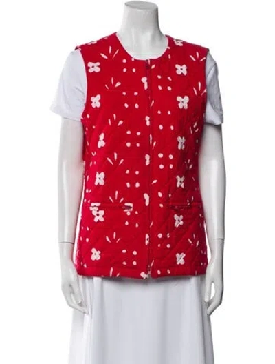 Pre-owned Marimekko Printed Vest In Red