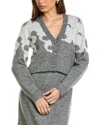 Marimekko Puite Lammet Boxy Cardigan In Grey