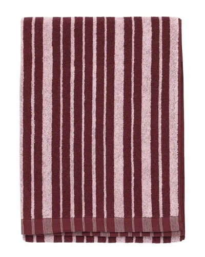 Marimekko Raide Bath Towel 70x150cm In Burgundy
