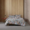 Marimekko Rantaniitty Orange Cotton Comforter Set In Multi