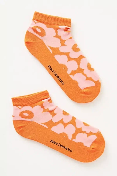 Marimekko Rasu Unikko Socks In Orange