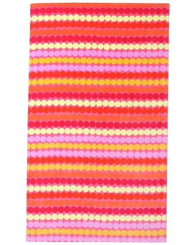 Marimekko Rasymatto Pink Printed Cotton Oversized Beach Towel In Multi