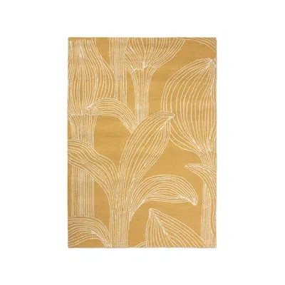 Marimekko Rectangle  Floral Hand Tufted Recycled P.e.t Indoor / Outdoor Area Rug In Straw
