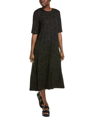 Marimekko Rento Unikko Dress In Black