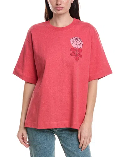 Marimekko Risut Vihkiruusu Placement T-shirt In Pink
